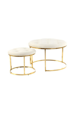Lalee Avenue Stool Myla 100-IN set of 2 (LxWxH) Ø 40 / 60 x 32 / 41 cm