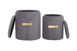 Lalee Avenue Stool Forcet 125 set of 2 (LxWxH) Ø 30.5 / 37 x 38.5 / 44.5 cm