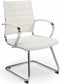 Conferentie/vergaderstoel met slede 1204 in kunstleder zwart