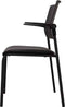 Conferentiestoel Serie 118 met zwarte pu zitting