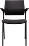 Conferentiestoel Serie 118 met zwarte pu zitting