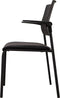 Conferentiestoel Serie 118 met zwarte pu zitting