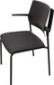 Conferentiestoel Serie 118 met zwarte pu zitting