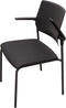 Conferentiestoel Serie 118 met zwarte pu zitting