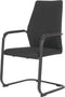 Conferentiestoel Serie 125 - Sledestoel - frame zwart - stof zwart
