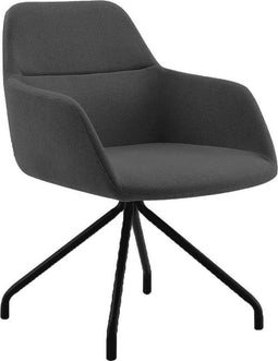 Conferentiestoel Serie 129 Vierpootstoel - frame zwart - Antraciet