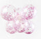 Confetti ballonnen licht roze 30cm | 6 stuks