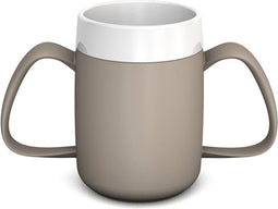 Conische Warmhoudbeker met Dubbel Handvat - Grijs