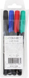 Connect KF01198 permanente marker Gesorteerd Zwart, Blauw, Groen, Rood 4 stuk(s)