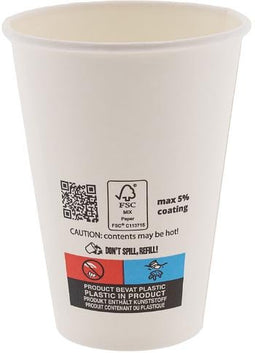 Conpax - Beker uit karton, 180 ML, wit, pak van 100 stuks