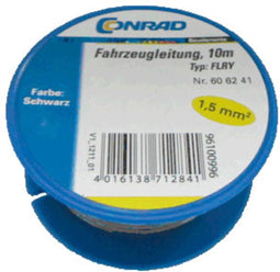 Conrad Components 606241 Voertuigsnoer FLRY-B 1 x 1.50 mm² Zwart 10 m