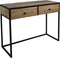 Console tafel Dublin - 100x45x75 - Mangohout/ijzer - Naturel/zwart