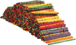 Constructiehoutjes, l: 11,4 cm, b: 10 mm, 1000 stuks, kleuren assorti