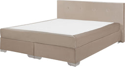 CONSUL - Boxspring - Beige - 160 x 200 cm - Fluweel