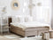 CONSUL - Boxspring - Beige - 160 x 200 cm - Fluweel
