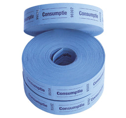 Consumptiebon Combicraft 57x30mm 2-zijdig 2x1000 stuks blauw | 30 stuks