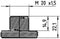 CONTA-CLIP KDS-RGA M20 BK Schroefdraad- en vergrendelingsadapter Plaatdikte (max.): 7 mm Polyamide 6.6 Zwart 5 stuk(s)
