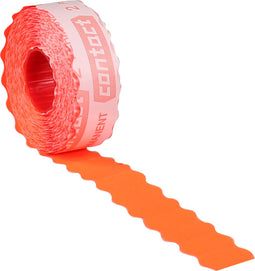 Contact Etiket | Prijsetiket | papier | permanent | 22x12mm | fluor/rood | 24 rol