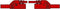 CONTACT PROTECTED INJECTION-MOULDED MEASURING LEAD 4mm 25cm / RED (MLB-SH/WS 25/1) (HM0411S25A)