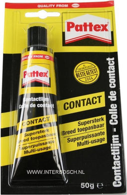 Contactlijm Pattex tube 50gram op blister | 12 stuks