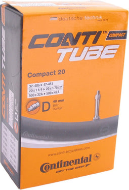 Continental Compact 20 - Binnenband Fiets - Frans Ventiel - 40 mm - 20 x 1 1/4 - 1 3/8 - 1.75 - 2.00