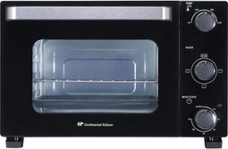 CONTINENTAL EDISON CEMF22B - Elektrische mini-oven 22L zwart - 1300W - Draaispit, Natuurlijke convectie