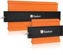 Contourmeter - 12 x 25 cm - Reproductiemeter met Slot - Oranje/Zwart - Houtbewerkingstracering