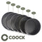 COOCK 6-delige Bakvorm Set - Springvorm - Taartvorm met Antiaanbaklaag - 12 tot 28 Cm Diameter -Cakevorm Incl. Deegschaper & E-Book