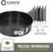 COOCK 6-delige Bakvorm Set - Springvorm - Taartvorm met Antiaanbaklaag - 12 tot 28 Cm Diameter -Cakevorm Incl. Deegschaper & E-Book