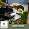 COOCK Hapjespan Inductie - 3100ml - Speciale Anti-Aanbak Coating - Ergonomische Koudgrepen - Gerecycled Aluminium - Zwart - Inclusief E-book