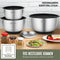 COOCK RVS Mengkommen set met Deksel - Beslagkommen met deksel - Bewaarbak met Rasp - Schaal voor Salades & Mengen - 22 Delige Set 1,5 t/m 5 Liter – Incl. Maatschepjes