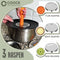 COOCK RVS Mengkommen set met Deksel - Beslagkommen met deksel - Bewaarbak met Rasp - Schaal voor Salades & Mengen - 22 Delige Set 1,5 t/m 5 Liter – Incl. Maatschepjes