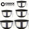 COOCK RVS Mengkommen set met Deksel - Beslagkommen met deksel - Bewaarbak met Rasp - Schaal voor Salades & Mengen - 22 Delige Set 1,5 t/m 5 Liter – Incl. Maatschepjes