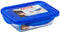 Cook & Go Rechthoekige Schaal Met Deksel - Set van 3 Stuks - Blauw - Pyrex