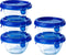 Cook & Go Ronde Schaal Met Deksel - Set van 5 Stuks - Blauw - Pyrex