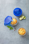 Cook & Go Ronde Schaal Met Deksel - Set van 5 Stuks - Blauw - Pyrex