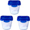 Cook & Go Vierkante Schaal Met Deksel - Set van 3 Stuks - Blauw - Pyrex