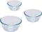 Cook & Store Ronde Ovenschaal Met Deksel - Set van 3 Stuks - Glas - Pyrex