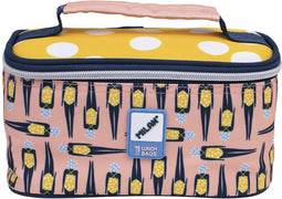 Cool Bag Milan Swins 2 Sandwich Box Small 1,5 L Yellow Pink Polyester 22 x 10,5 x 12 cm