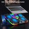 CoolCold Laptop Koeler + Telefoonhouder - 5 Ventilatoren - Laptop Cooling Pad - Laptop Koeler - RGB - Verstelbaar Laptop Standaard - Gaming