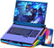 CoolCold Laptop Koeler + Telefoonhouder - 5 Ventilatoren - Laptop Cooling Pad - Laptop Koeler - RGB - Verstelbaar Laptop Standaard - Gaming