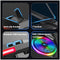 CoolCold Laptop Koeler + Telefoonhouder - 5 Ventilatoren - Laptop Cooling Pad - Laptop Koeler - RGB - Verstelbaar Laptop Standaard - Gaming