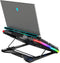 CoolCold Laptop Koeler + Telefoonhouder - 5 Ventilatoren - Laptop Cooling Pad - Laptop Koeler - RGB - Verstelbaar Laptop Standaard - Gaming