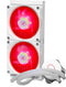 Cooler Master MasterLiquid ML240L V2 RGB White Edition waterkoeler - 2 x 120 mm RGB fans, 240 mm radiator, Intel: LGA1700 / 1200 / 115X / 2066 /2011-3 AMD: AM5 / AM4 / AM3(+) / AM2(+)