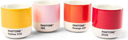 Copenhagen Design - Macchiatobeker 100 ml Giftbox Set van 4 Stuks - Yellow/Red/Orange/Light Pink - Porselein - Multicolor