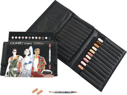 Copic Ciao Marker Portret Kleuren Set 12 Markers In Etui - Professionele Stiften Set 12 Stuks Etui Gratis - Twinmarkers Set