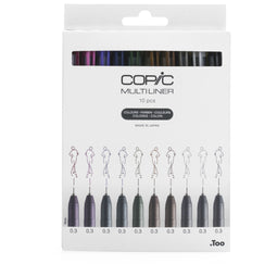 Copic Multiliner - kleurenset - 0,3 mm - 10 stuks