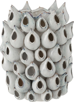 J-Line vaas Anemone Hoog - keramiek - blauw - 32 cm hoog