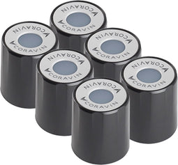 Coravin Schroefdop - Voor Wijnflessen - Kunststof - Set van 6 Stuks - Zwart