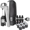 Coravin - Timeless Model Six+ wijnbewaarsysteem - 3 Coravin Pure Argon Capsules, 6 Coravin Schroefdoppen, een Coravin Beluchter en een Draagkoffer - in zilver